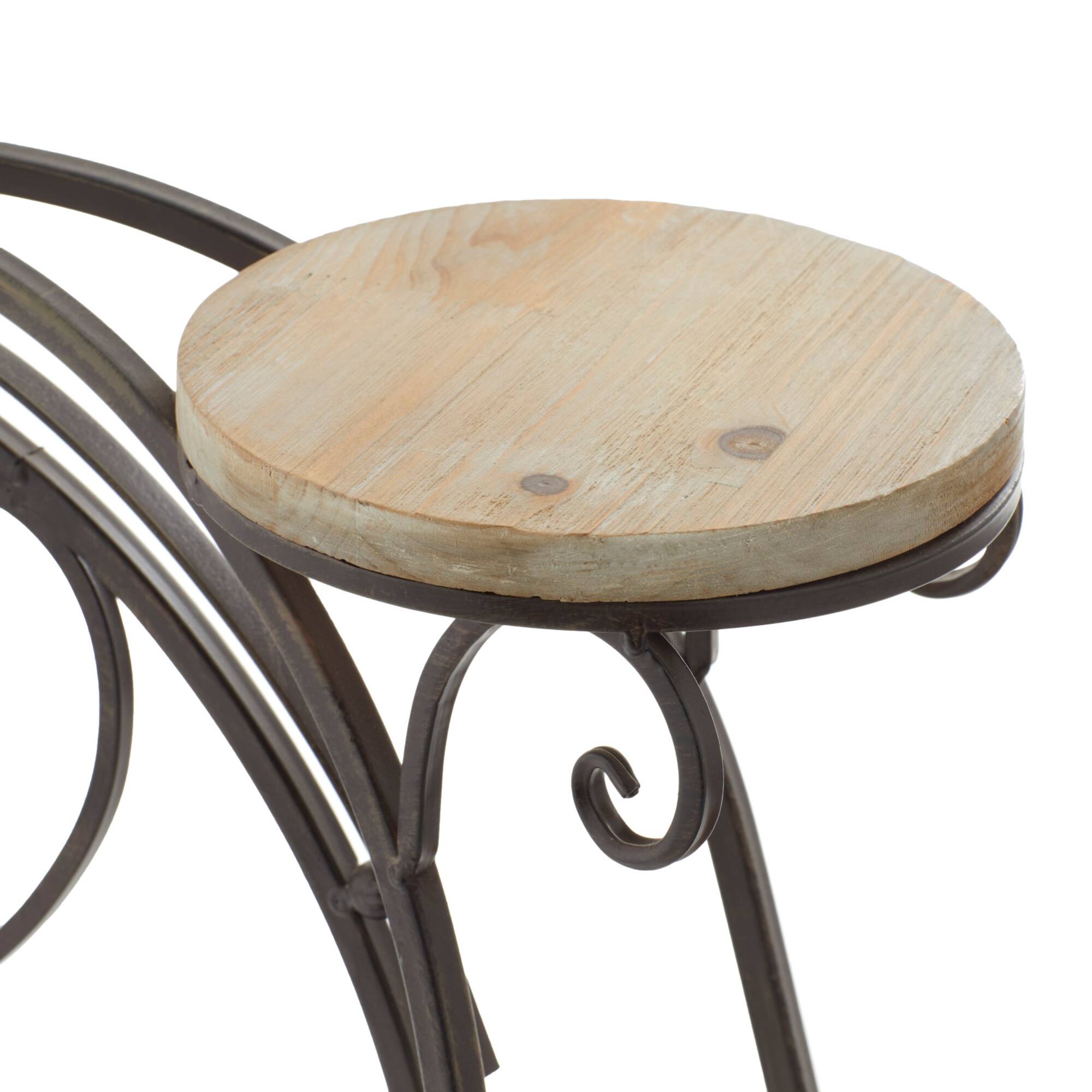 Brown Metal Farmhouse Bicycle Plantstand